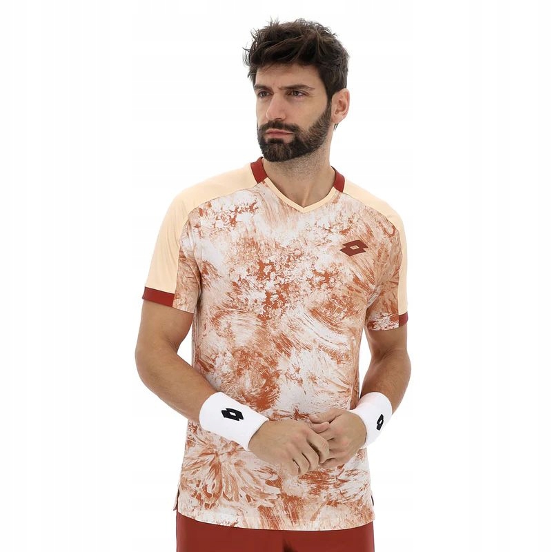 Pánské Tenisové Tričko Lotto Tech IV-D2 Tee Men Cream Beige S