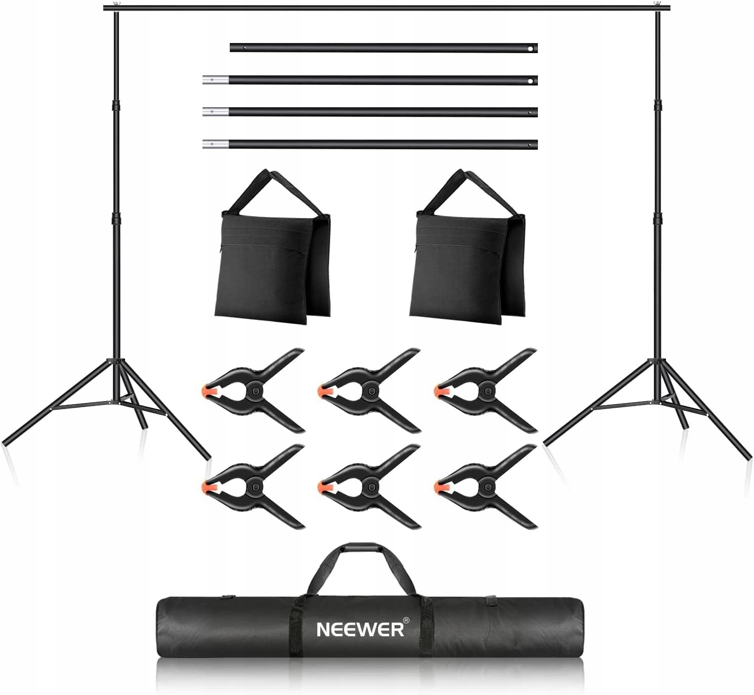Stativ Pro Fotografické Pozadí Sada Pro Zavěšení 3x2M Neewer 6 Klipů