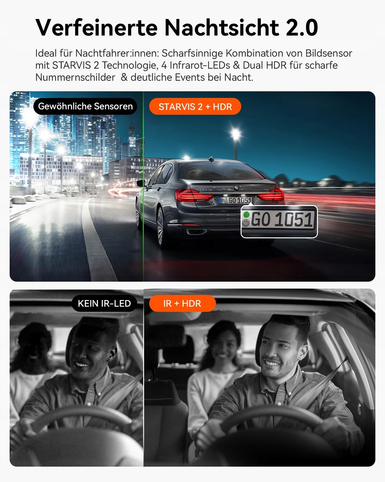 VANTRUE N2X Kamera 2.7K 1080P GPS WiFi Nocny Tryb 24/7 Parkowanie — miniatura 4