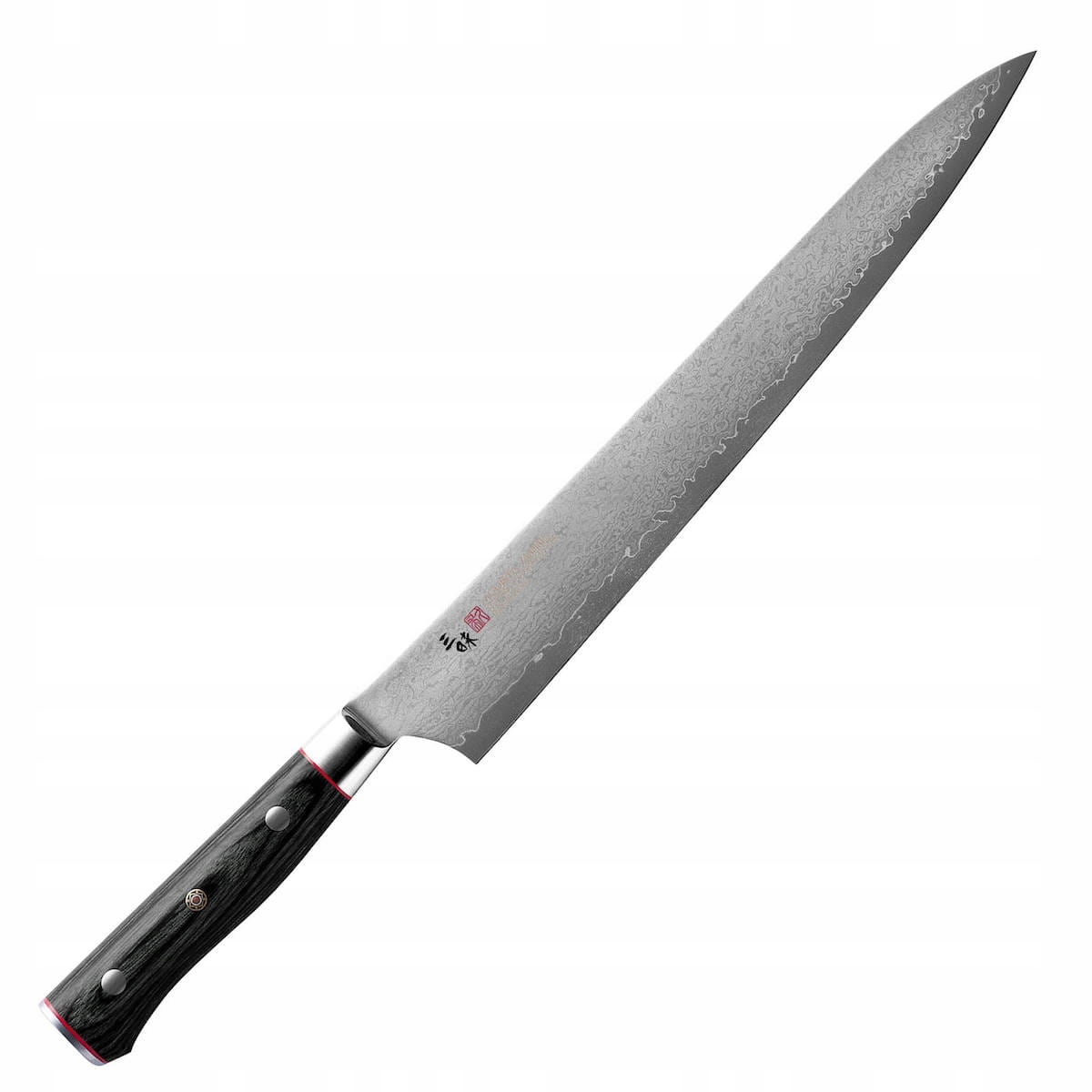 Mcusta Zanmai VG-10 Pro Zebra Japonský ostrý kuchynský nôž Sujihiki 24 cm