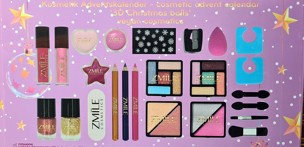 Адвент-календарь Zmile Cosmetics снеговик, 24 окошка: косметика для макияжа и ногтей — фото 5