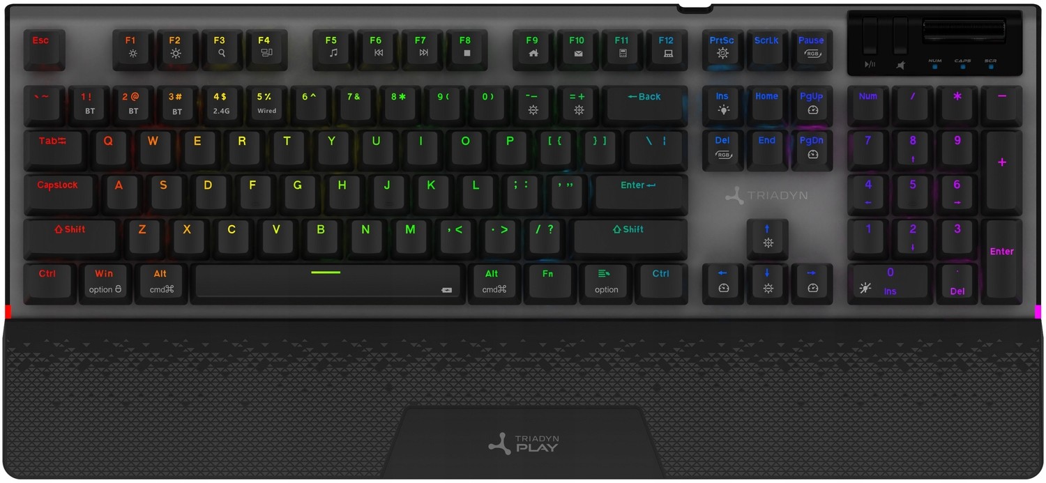 Gamingowa Bezprzewodowa Klawiatura Mechaniczna Rgb Triadyn Hyperion Outemu