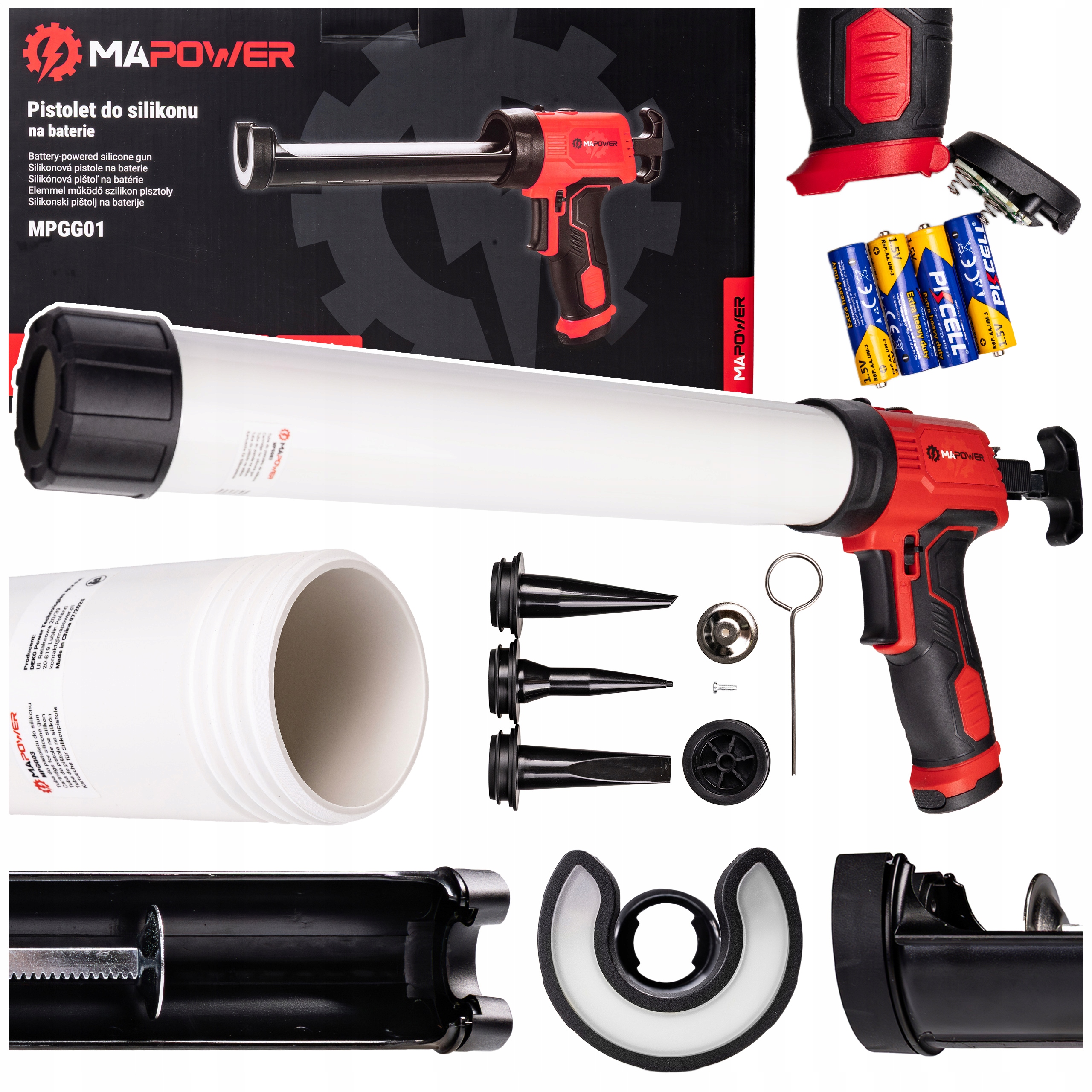 Pistole Na Silikon, Vytlačovač Lepidla Tuba Na Vytlačování Hmot Mapower