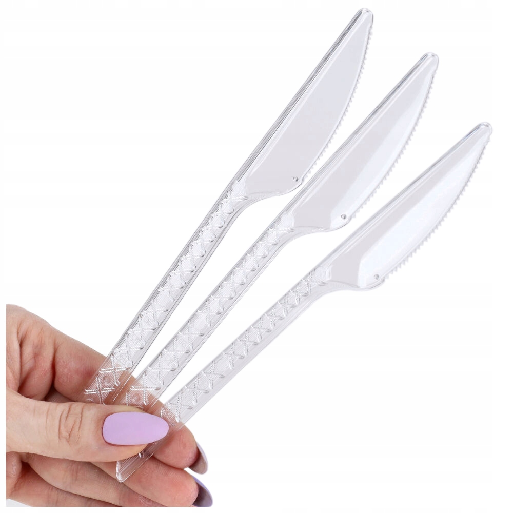 

Noże Jednorazowe Plastikowe Sztućce Grill 100szt