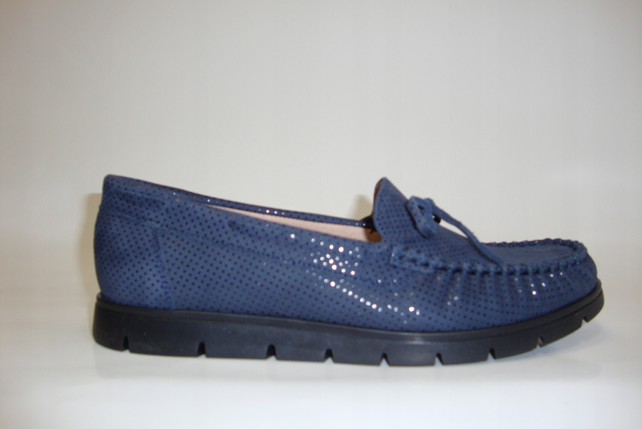 Mokasyny wygodne SEMPRE 0-81 granatowe r.40 Wzór dominujący bez wzoru