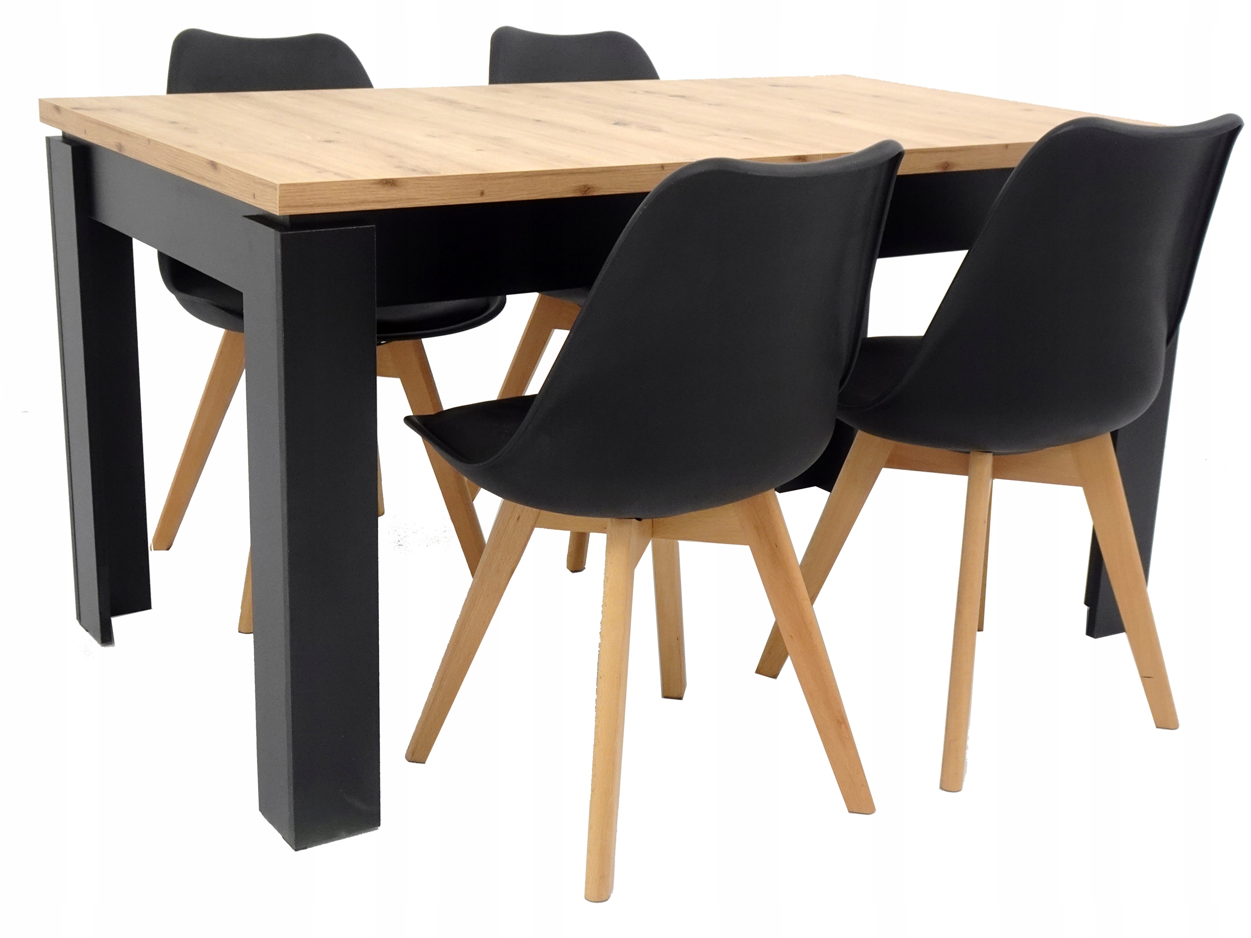 4 KRZESŁA DO JADALNI SALONU rozkładany stół 80x120