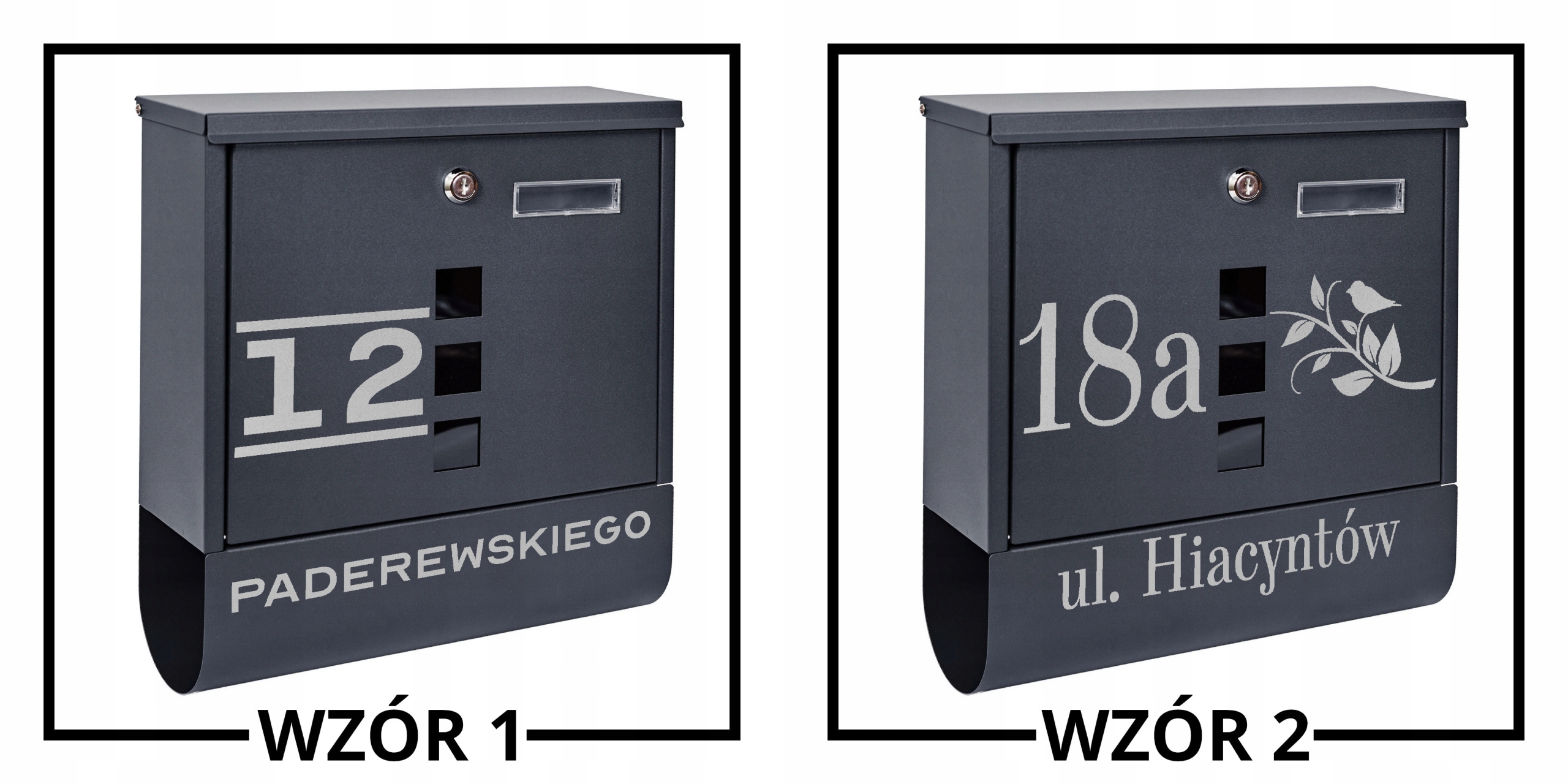 SKRZYNKA POCZTOWA NA LISTY POCZTĘ ANTRACYT + NAPIS Stan opakowania oryginalne