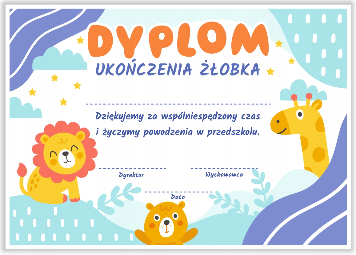 

Dyplom: Ukończenia Żłobka (wzór 22)