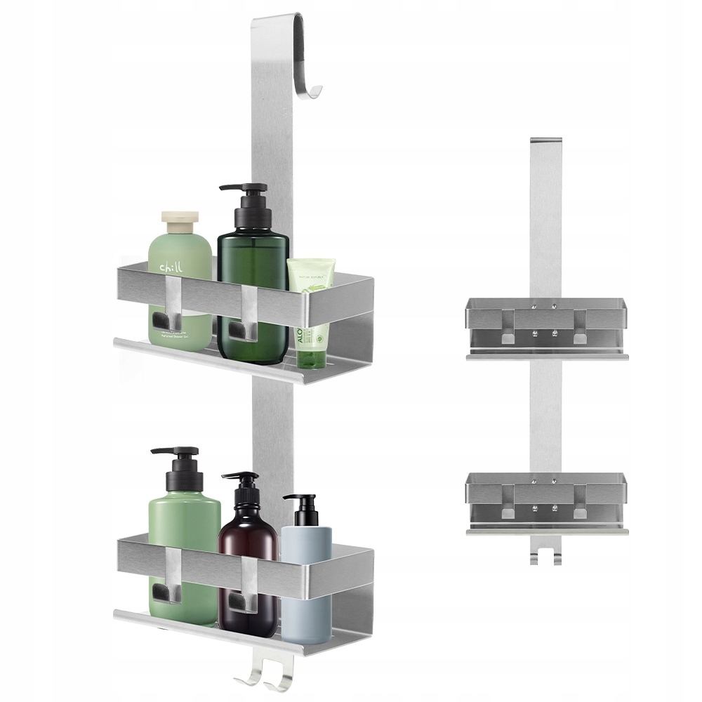 Koš Na Koupelnovou Kosmetiku Závěsný Nerezová Ocel 2 Úrovně 7 Kg Nosnost