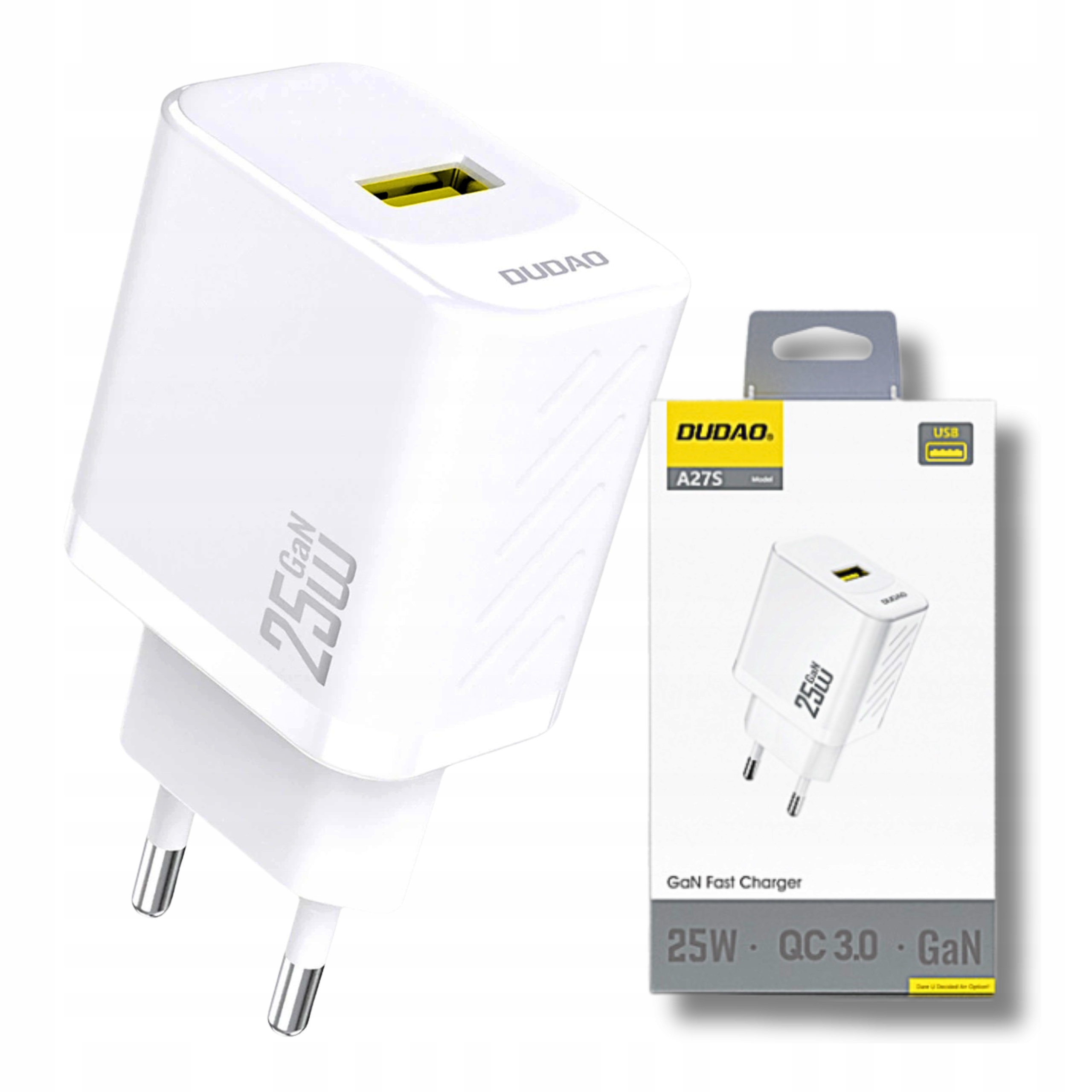 Ładowarka Dudao A27S 25W GaN Usb-a czarna
