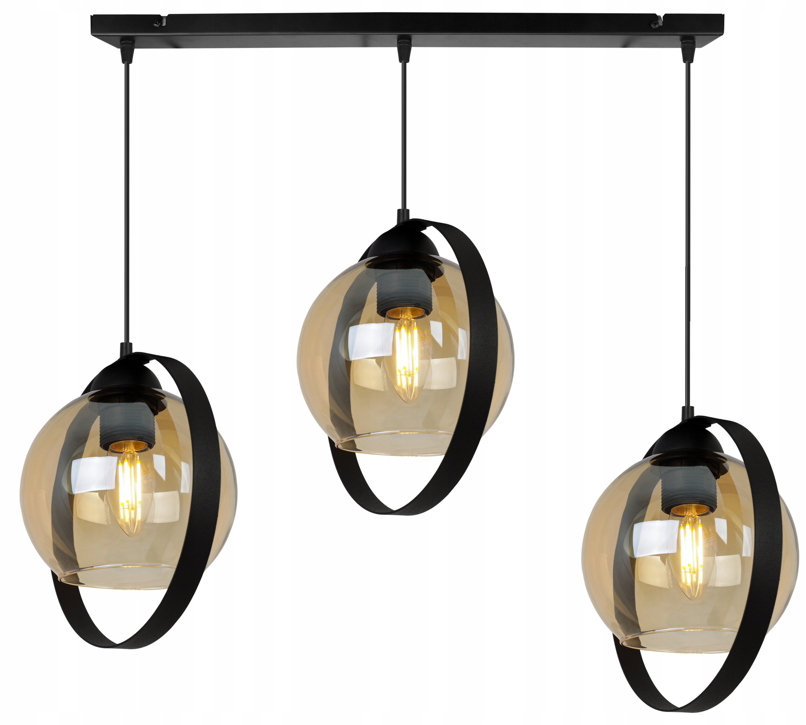 

Nowoczesna Lampa Wisząca Szklany Klosz Pierścienie