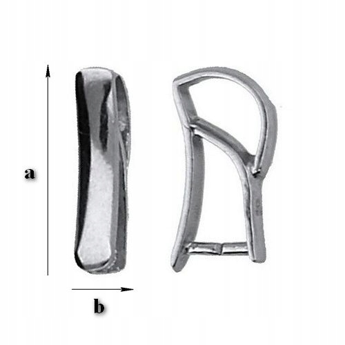 KWP-024 Krawatka do Swarovski Srebro 925 Rodowane