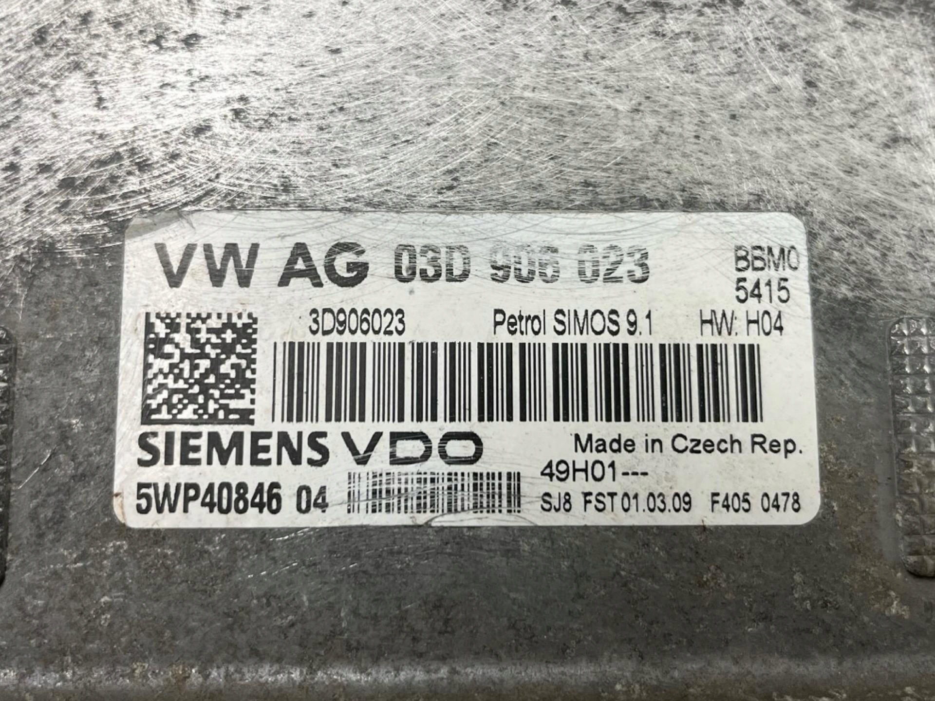 control unit of the engine Volkswagen Polo 4 facelift 2009 03D906023