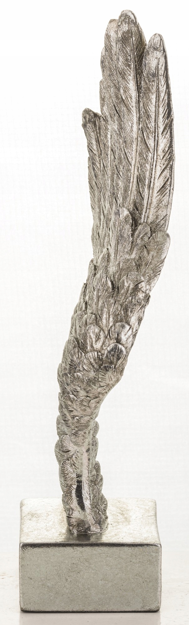 Skrzydło srebrne dekoracja stojąca srebrna glamour Kolor odcienie szarości i srebra