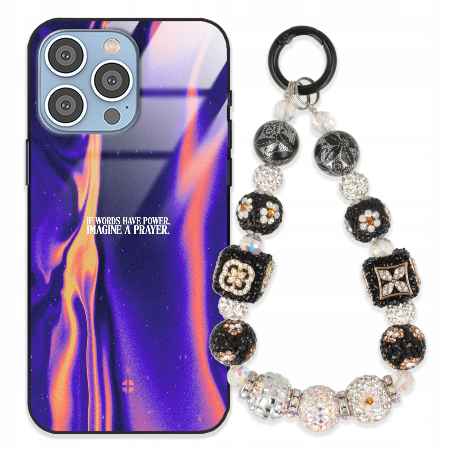 Puzdro Na Iphone 14 Pro Max Glass Kľúčenka Elegantné Prémiové Puzdro