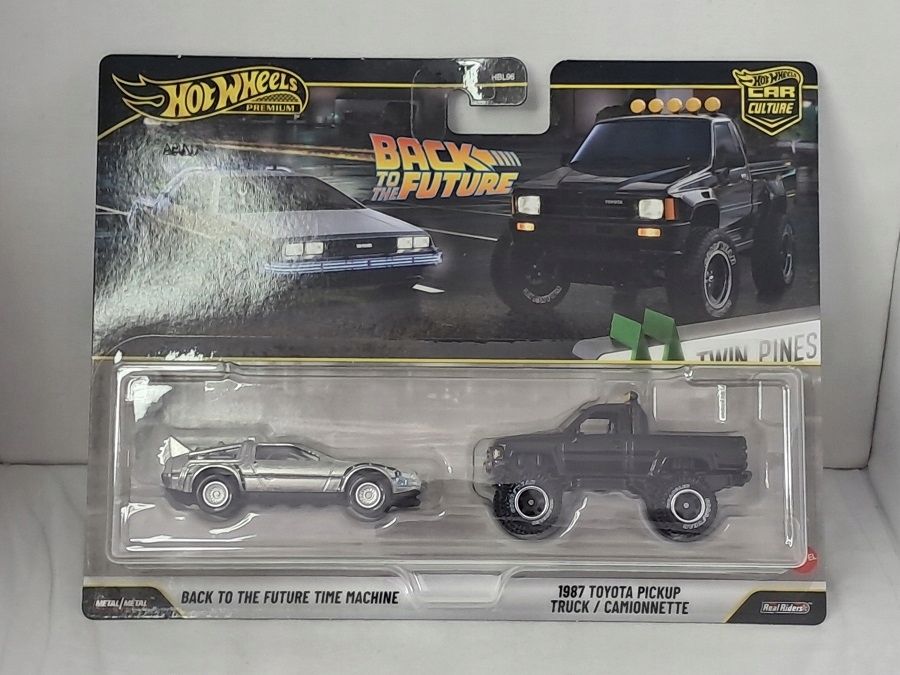 Hot Wheels 1:64 2 pack Back To The Future Time Machine Toyota Pickup Truck