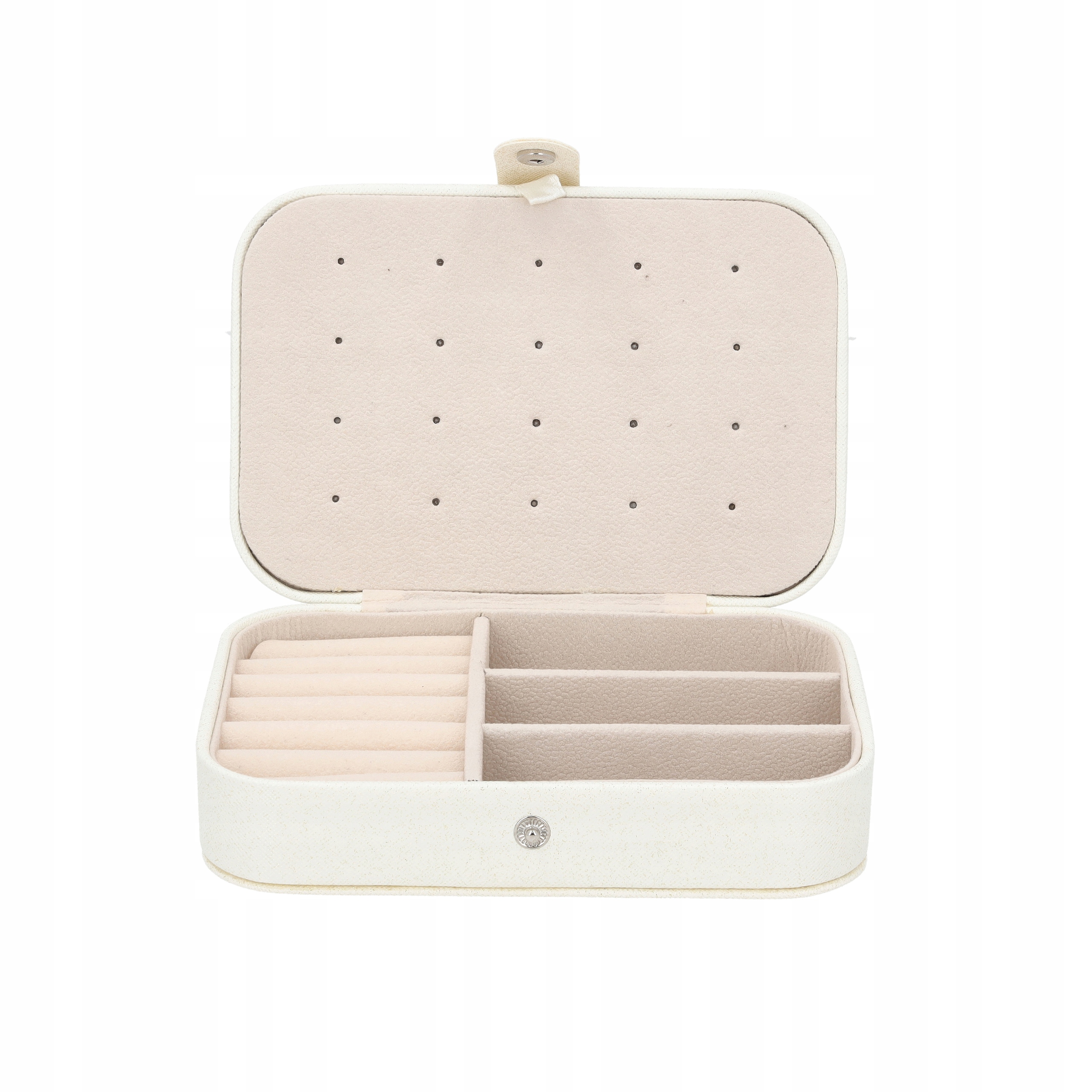 SZKATUŁKA PUDEŁKO ORGANIZER NA BIŻUTERIĘ NASZYJNIKI PIERŚCIONKI BIAŁY C6 Model ORGANIZER PODRÓŻNY NA BIŻUTERIĘ BIAŁY