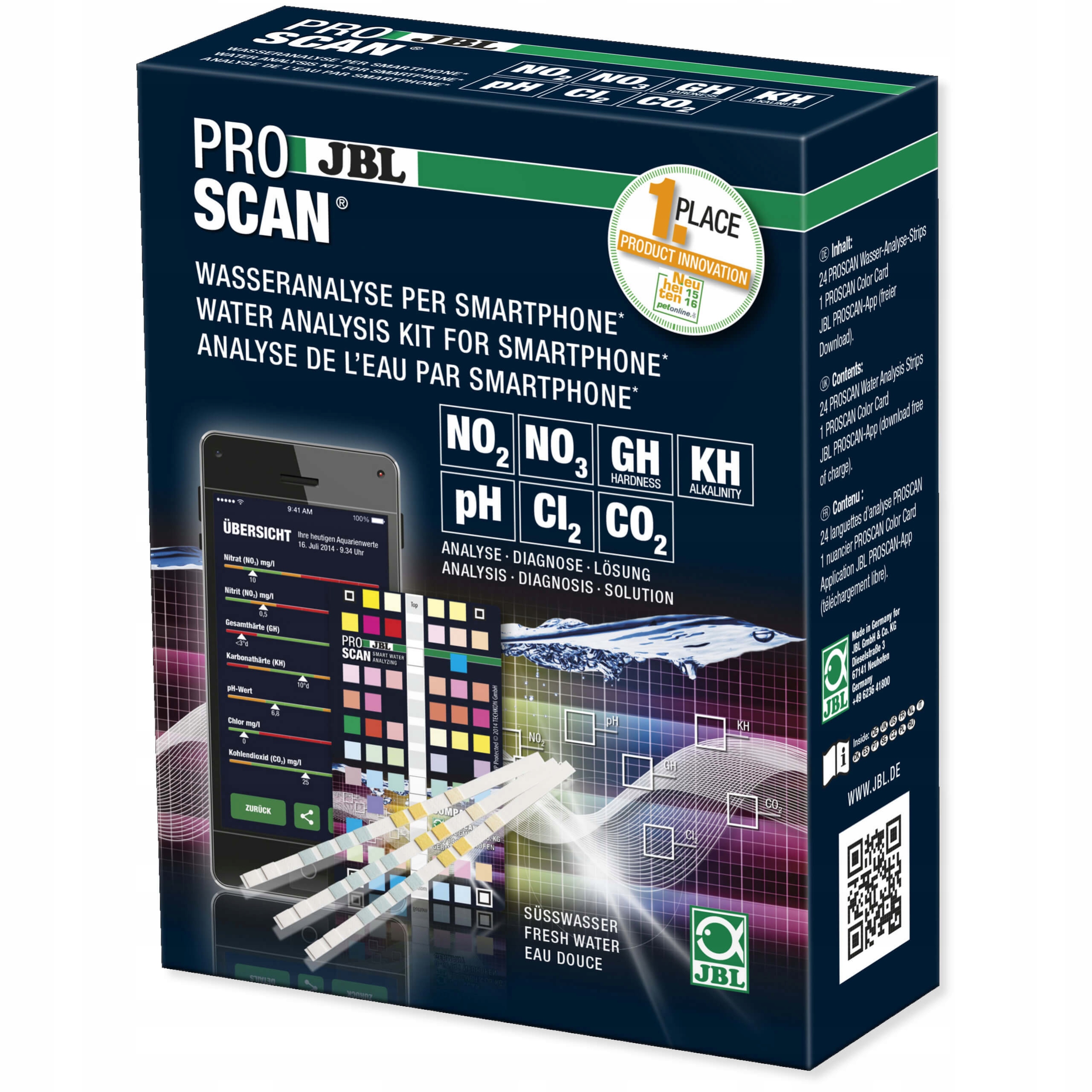 Levně Jbl ProScan Test 7v1 pH gH kH NO2 NO3 CL2 CO2