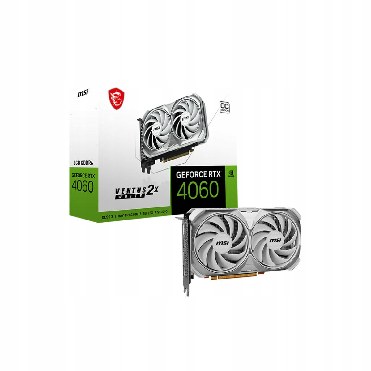 Karta Graficzna MSI GEFORCE RTX 4060 VENTUS 2X WHITE 8G OC w