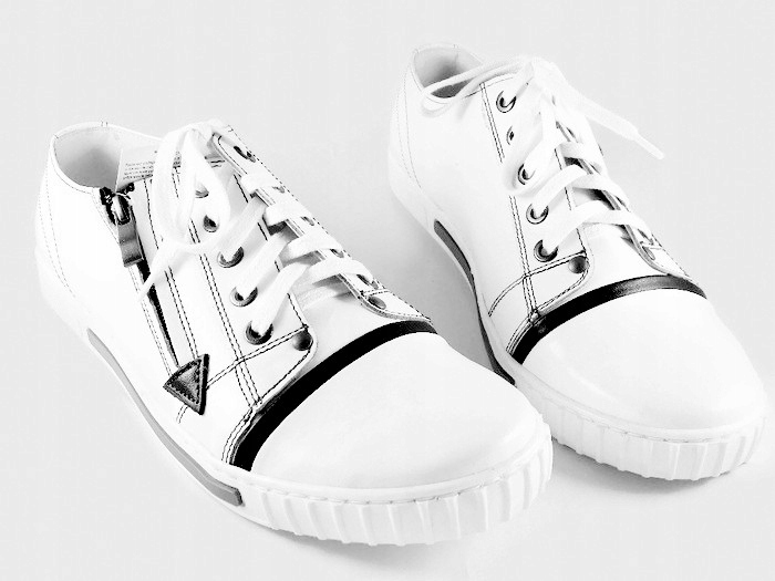 TRAMPKI Z ZAMKIEM SKÓRA NATURALNA WYRÓB POLSKI 41 Wysokość niskie