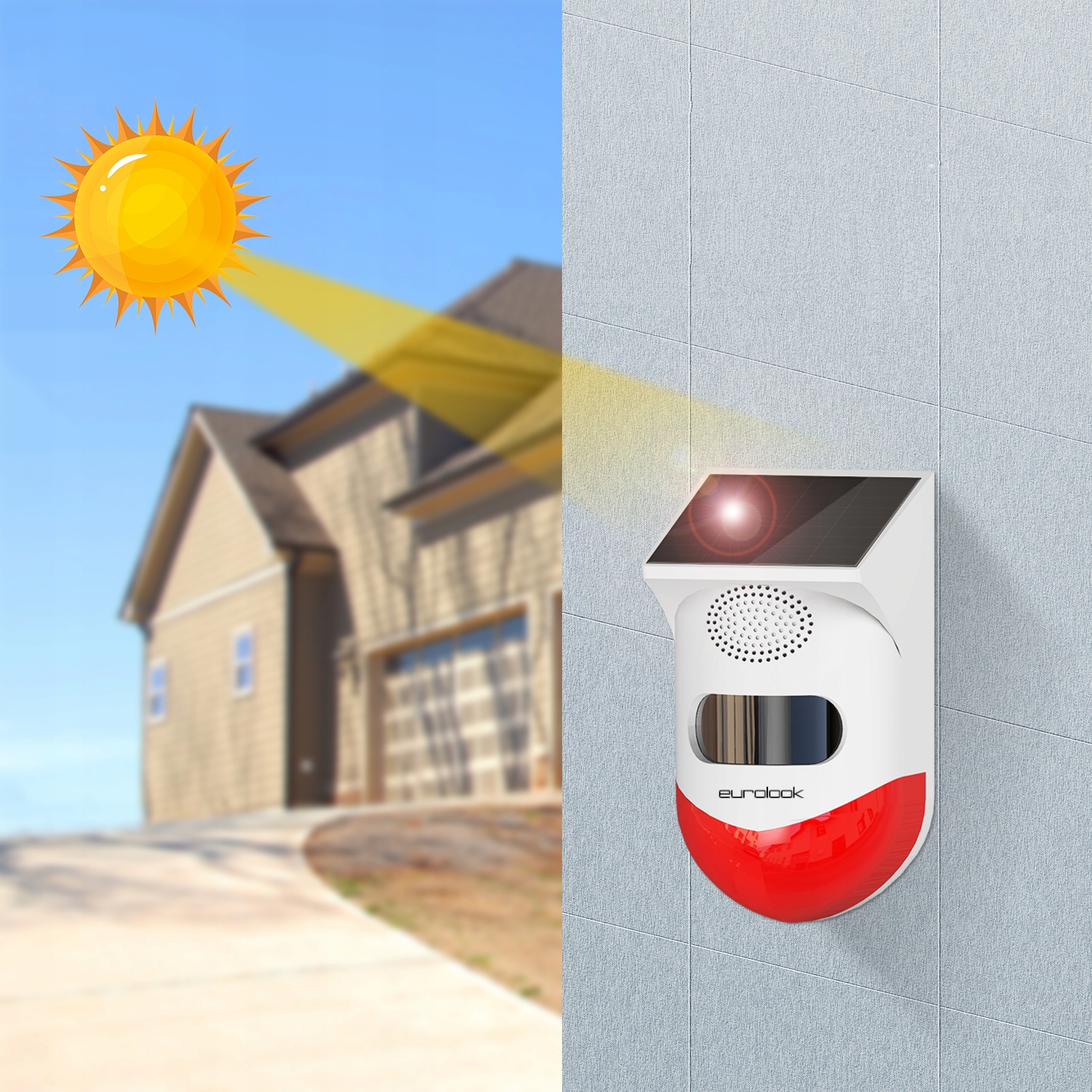 Zewnętrzny Solarny Sygnalizator PIR Tuya Smart Stan opakowania oryginalne