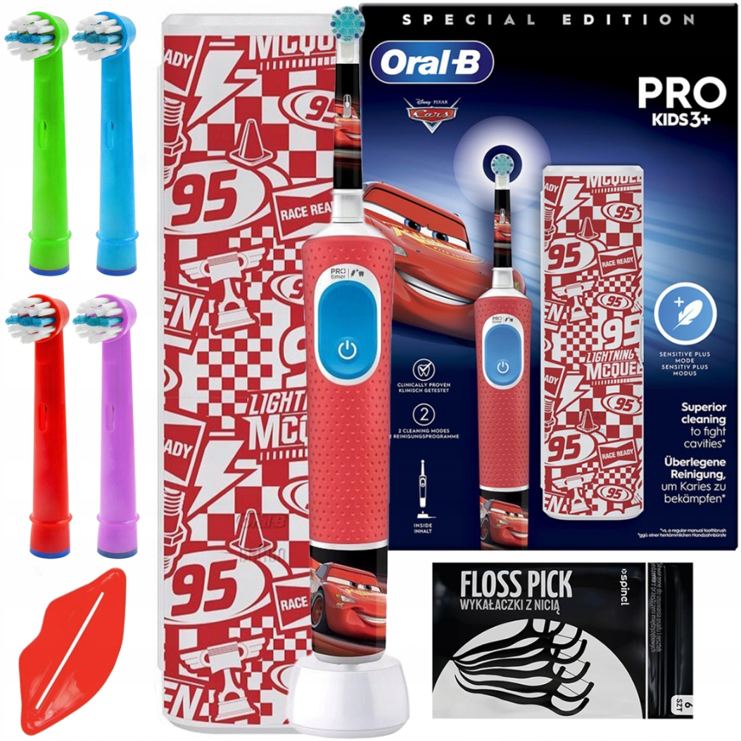Szczoteczka Elektryczna Dla Dzieci Oral-b Vitality Pro D103 Auta Zestaw