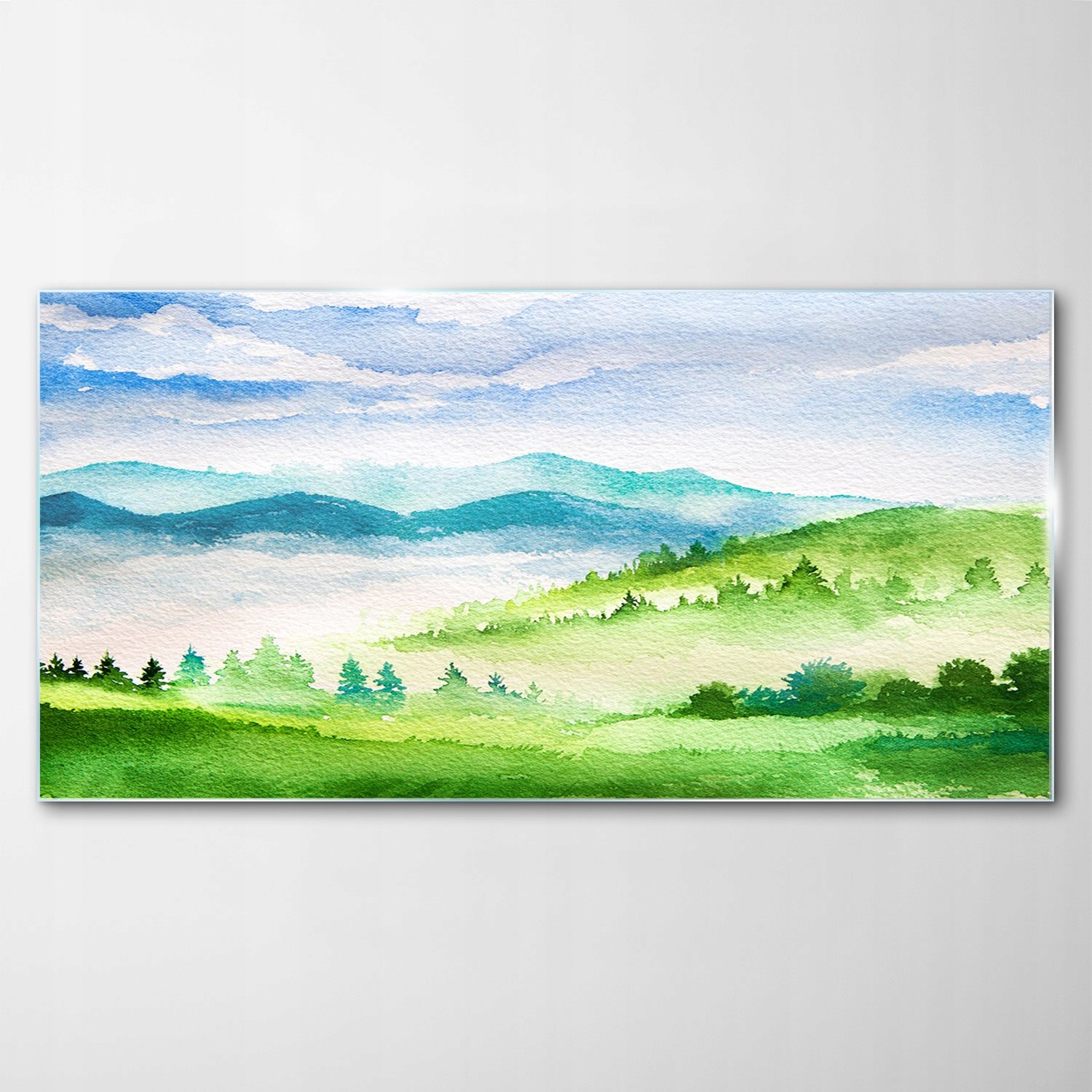 

Hartowany Obraz Szklany Akwarele Krajobraz 100x50