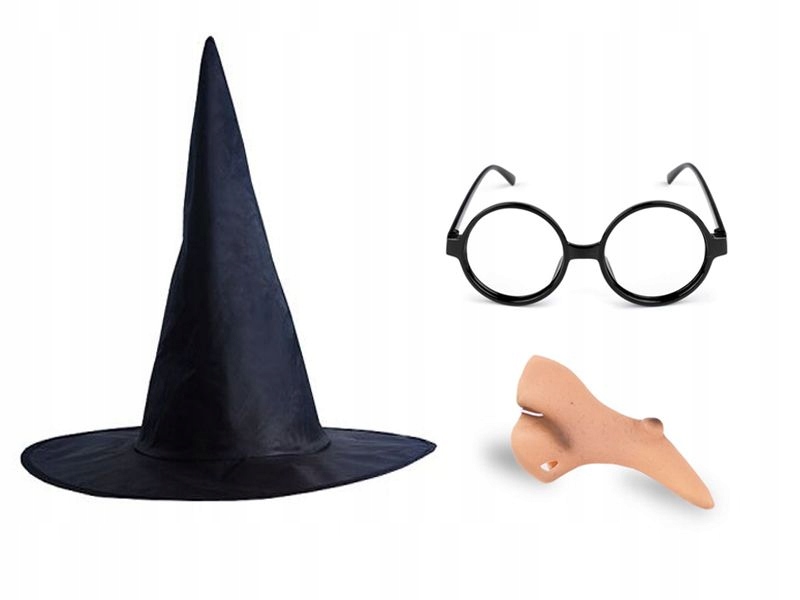 

Zestaw Wiedźmy Kapelusz Nos I Okulary Halloween