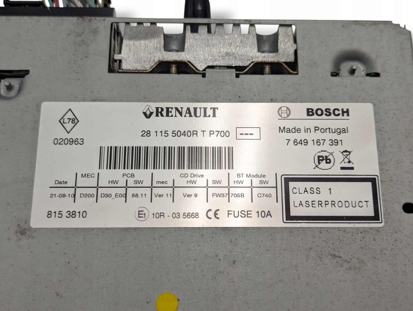 Radio samochodowe Renault Scenic 3 2010 281155040R