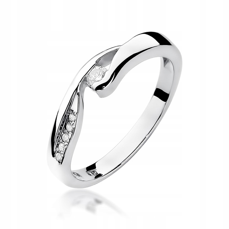 

Pierścionek Zaręczynowy Białe Złoto Brylant Grawer