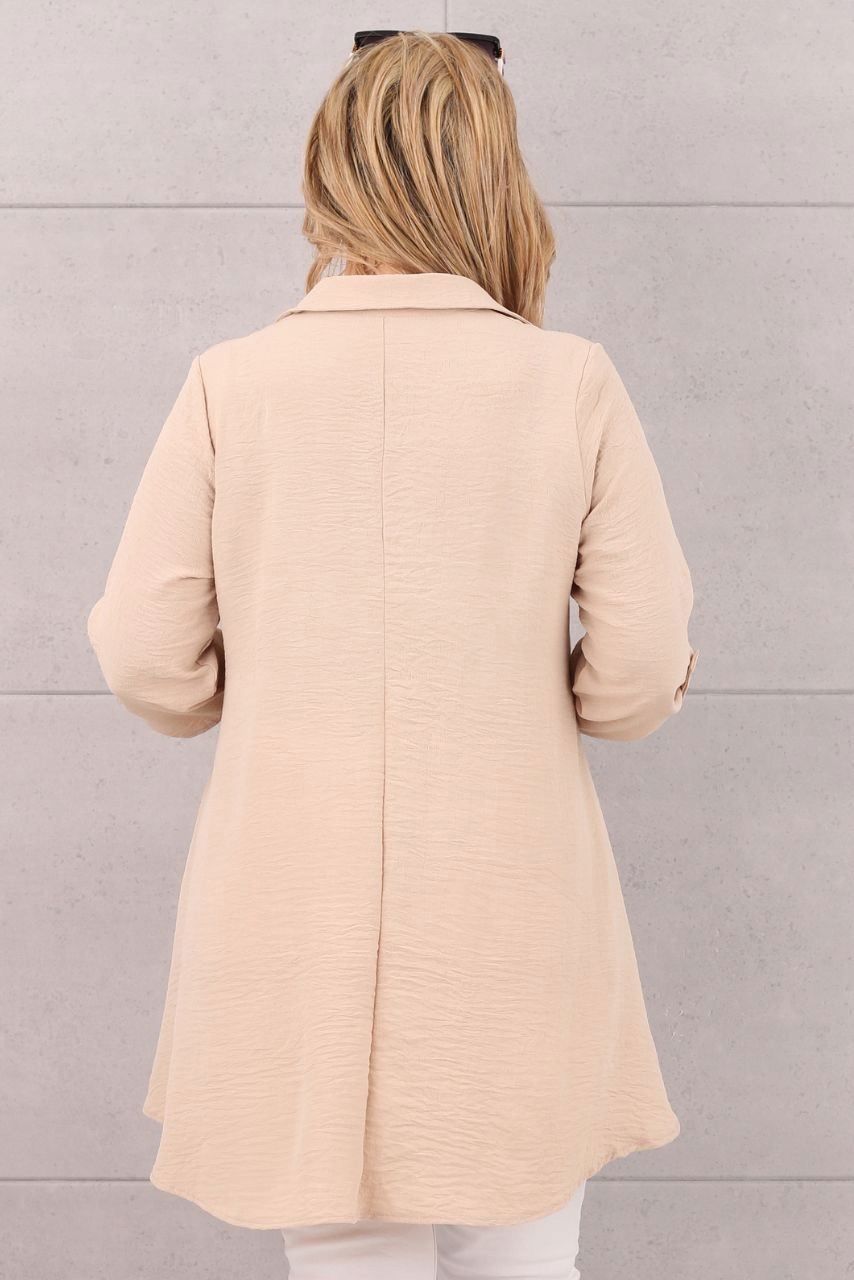 DŁUGA TUNIKA DAMSKA DUŻE ROZMIARY POLSKI PRODUCENT OVERSIZE LUŹNA ELEGANCKA Rozmiar 46