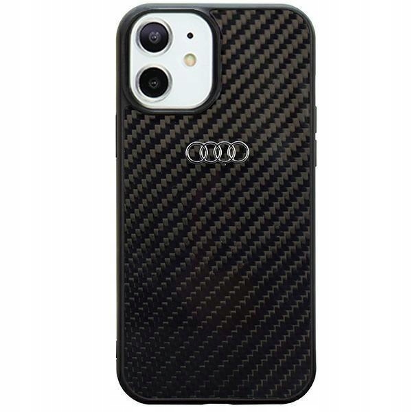 Pouzdro Audi Carbon Fiber pro iPhone 11 Xr černé AU-TPUPCIP11-R8/D2-BK