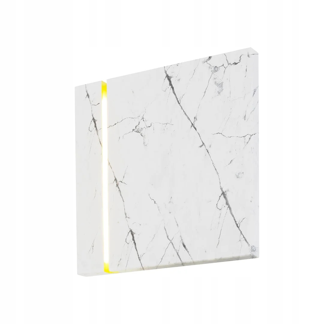 Led nástenná lampa biela mramorová štvorcová doska 35 cm 3000K Milagro