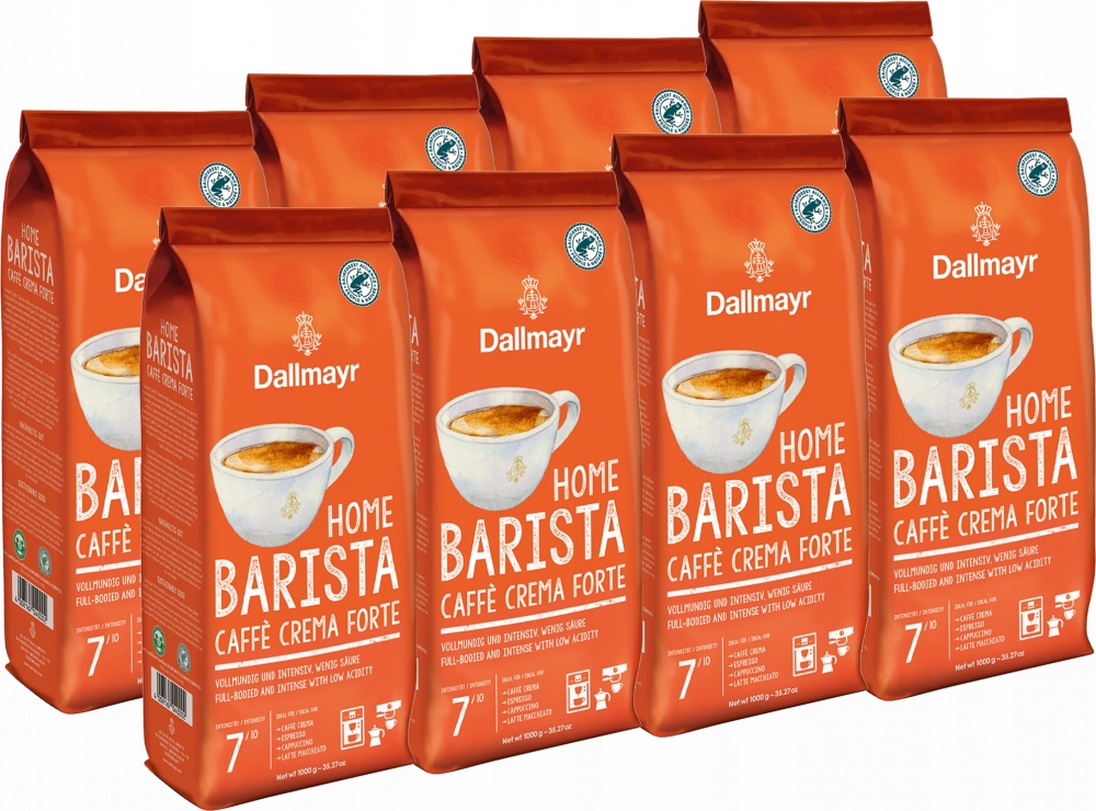 Kawa ziarnista Dallmayr Home Barista Caffè Crema Forte 1kg intensywna x8