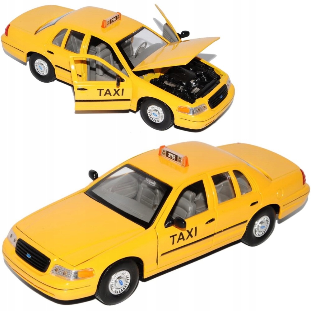 FORD CROWN VICTORIA MODEL METAL WELLY 1:24 TAXI Model Ford