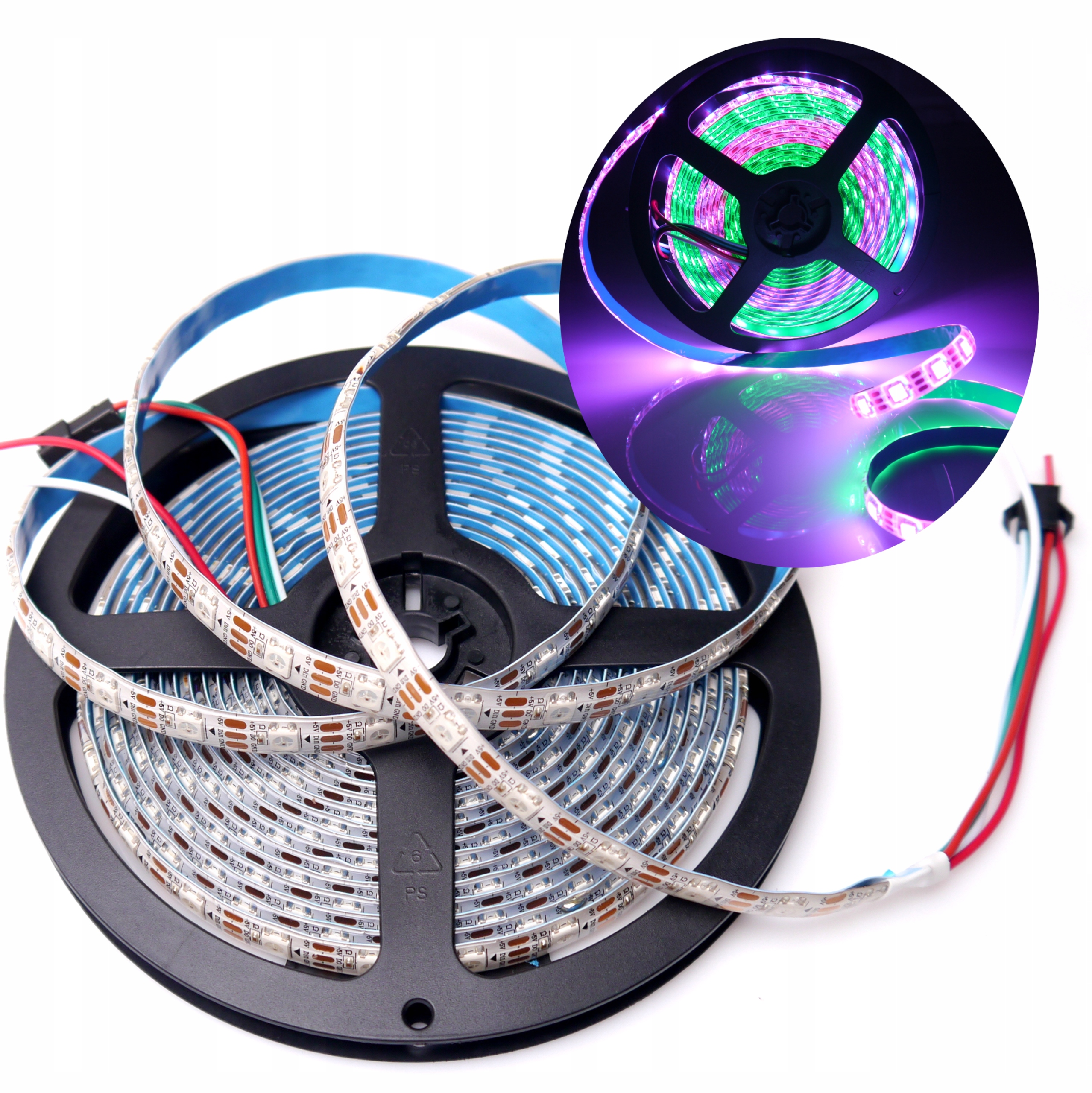 

1m taśma WS2812B rgb Cyfrowa 5V 18W IP65 na Metry