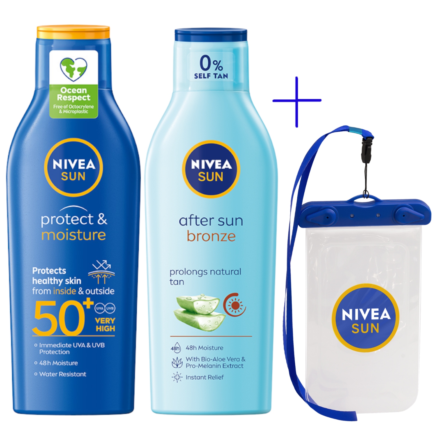 Nivea Sun Balsam opalanie SPF50 200ml+ Po opalaniu 200ml+ Krem 30ml