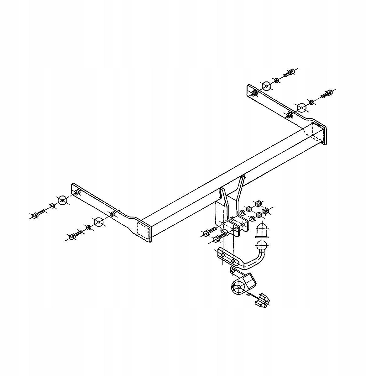 Hak holowniczy Skoda Octavia / 1Z II 3T 2 Liftback 04-13 MODUŁ 13 PIN Nowy Producent Steinhof