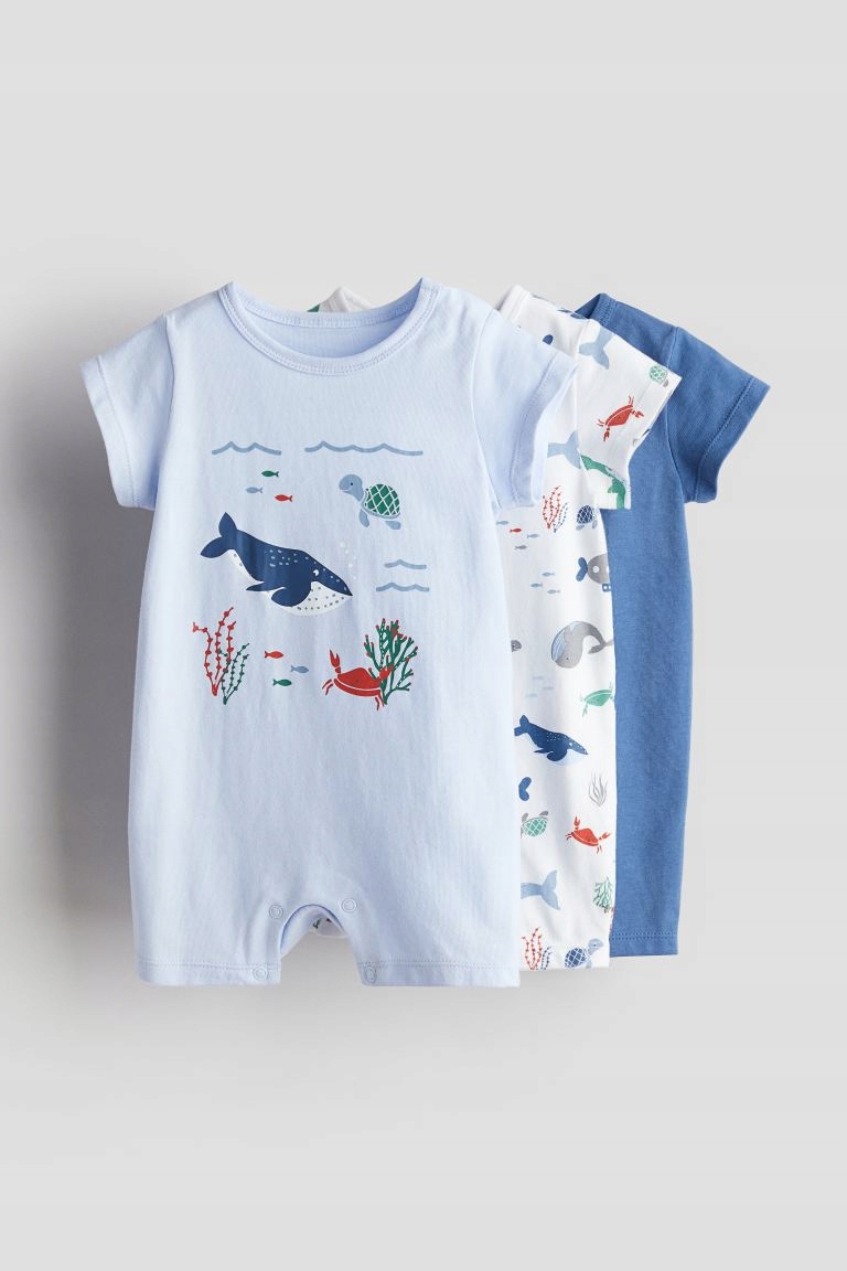 H&M 62 piżama 3-pak, rampers