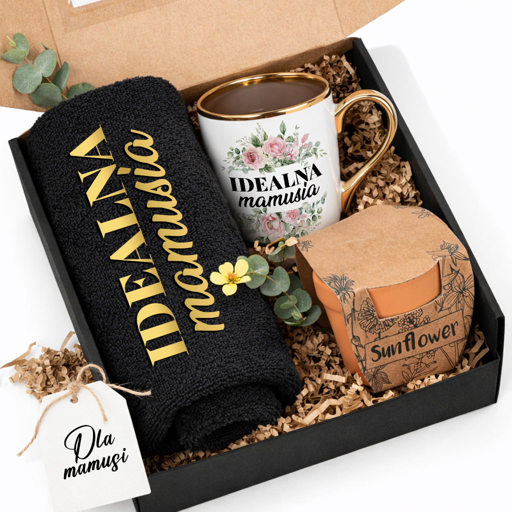 Dárek Svátek Matek Ručník 50X100 Slunečnicový Hrnek Pro Maminku Narozeniny Sada