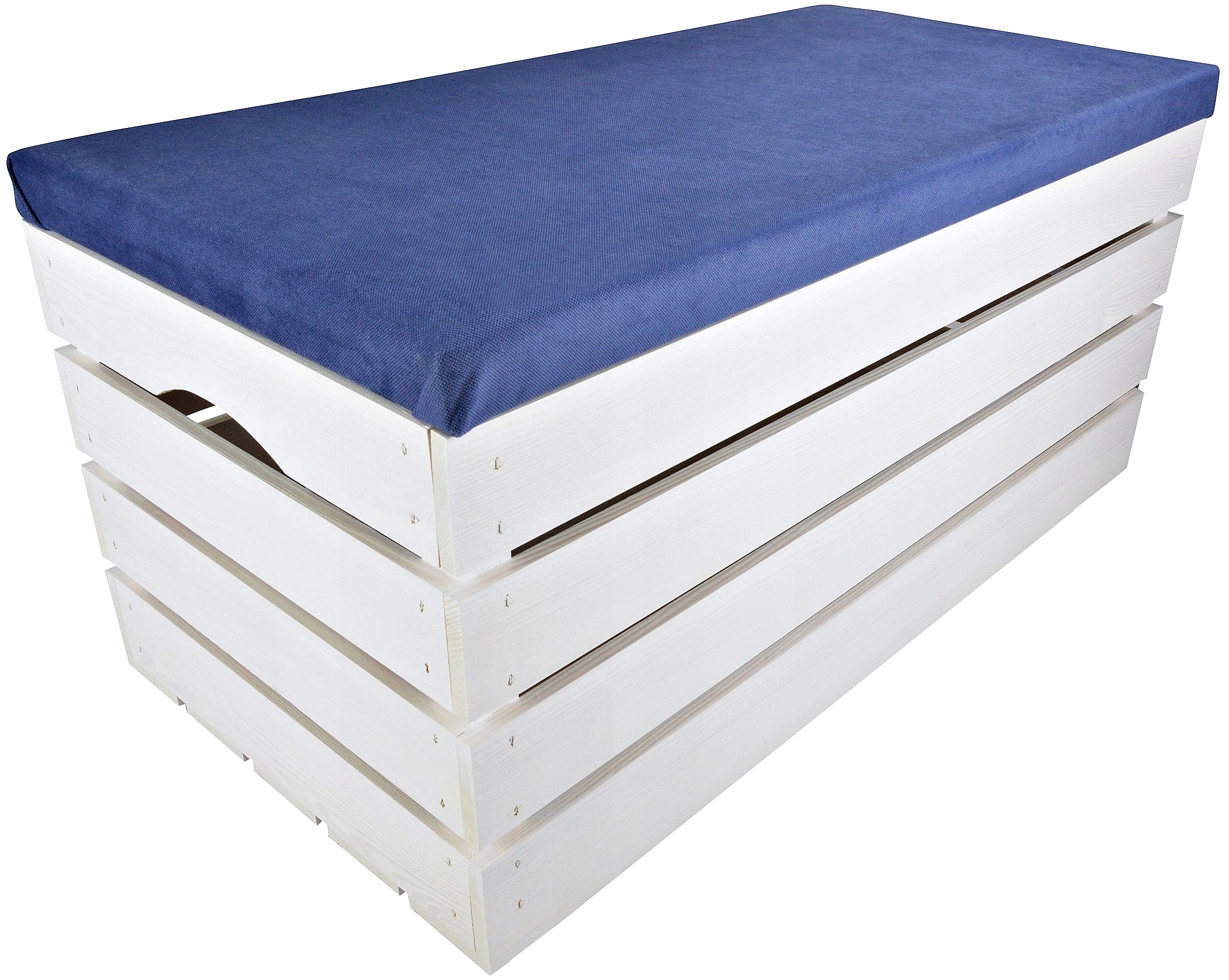 Velký Taburet Kufřík Borovice Sedák Dřevěná Truhla