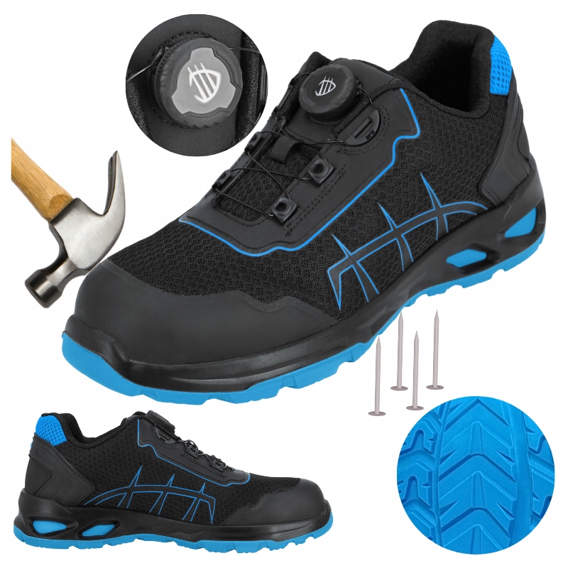 Pánské pracovní boty Polobotky Sportovní boty s kompozitovou špičkou, prodyšné Boa