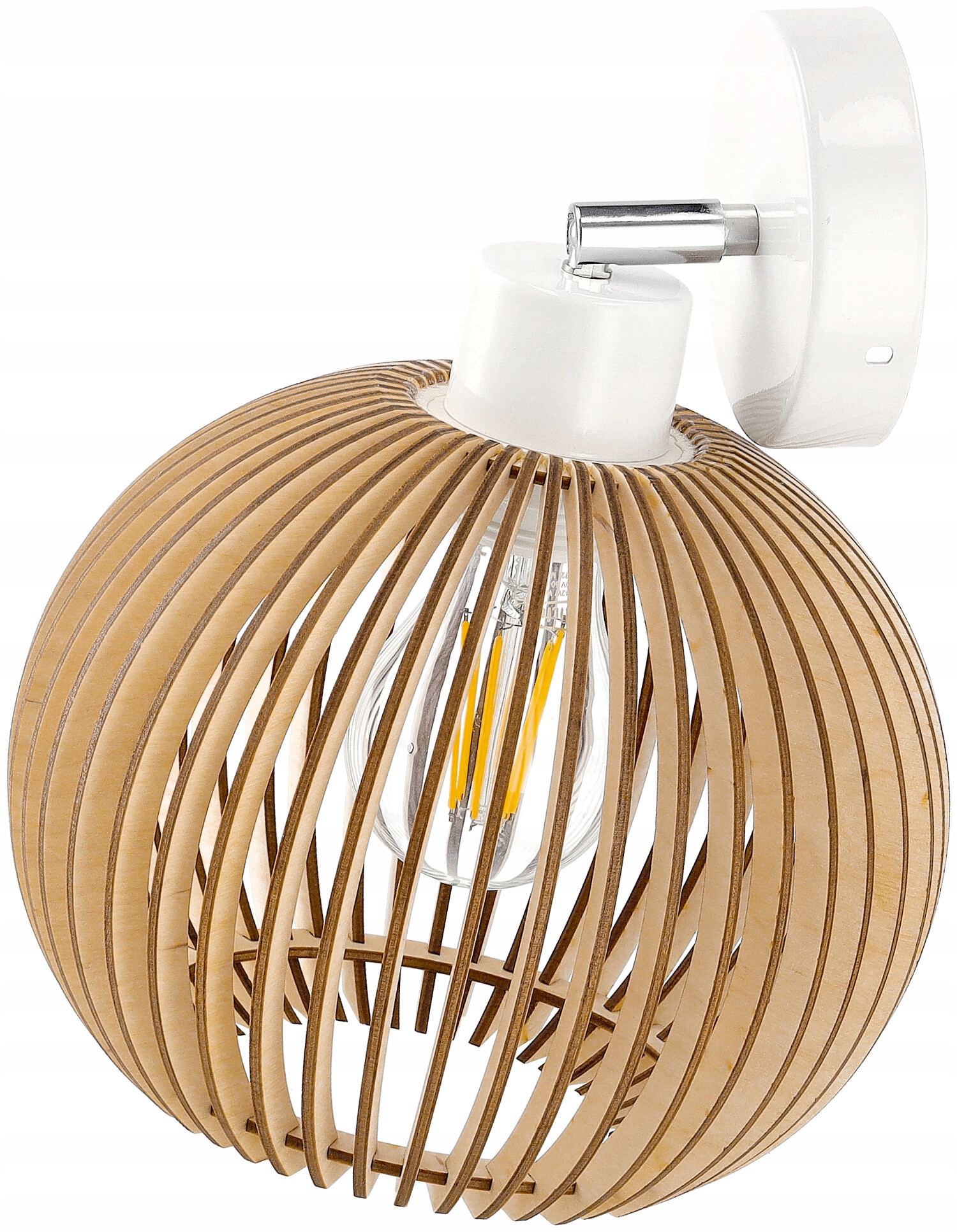

Lampa Wisząca Sufitowa Kinkiet Drewniana Kula Luca