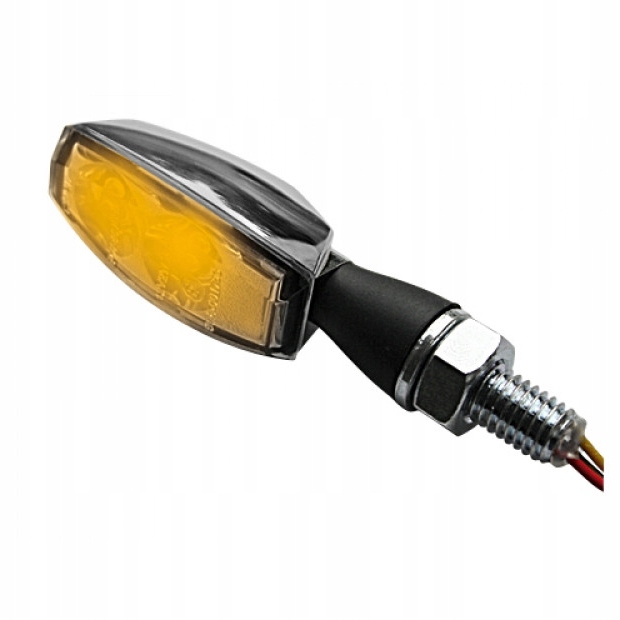 Moto smerovky Highway Hawk Mini s Led, E-mark, chróm (2ks)