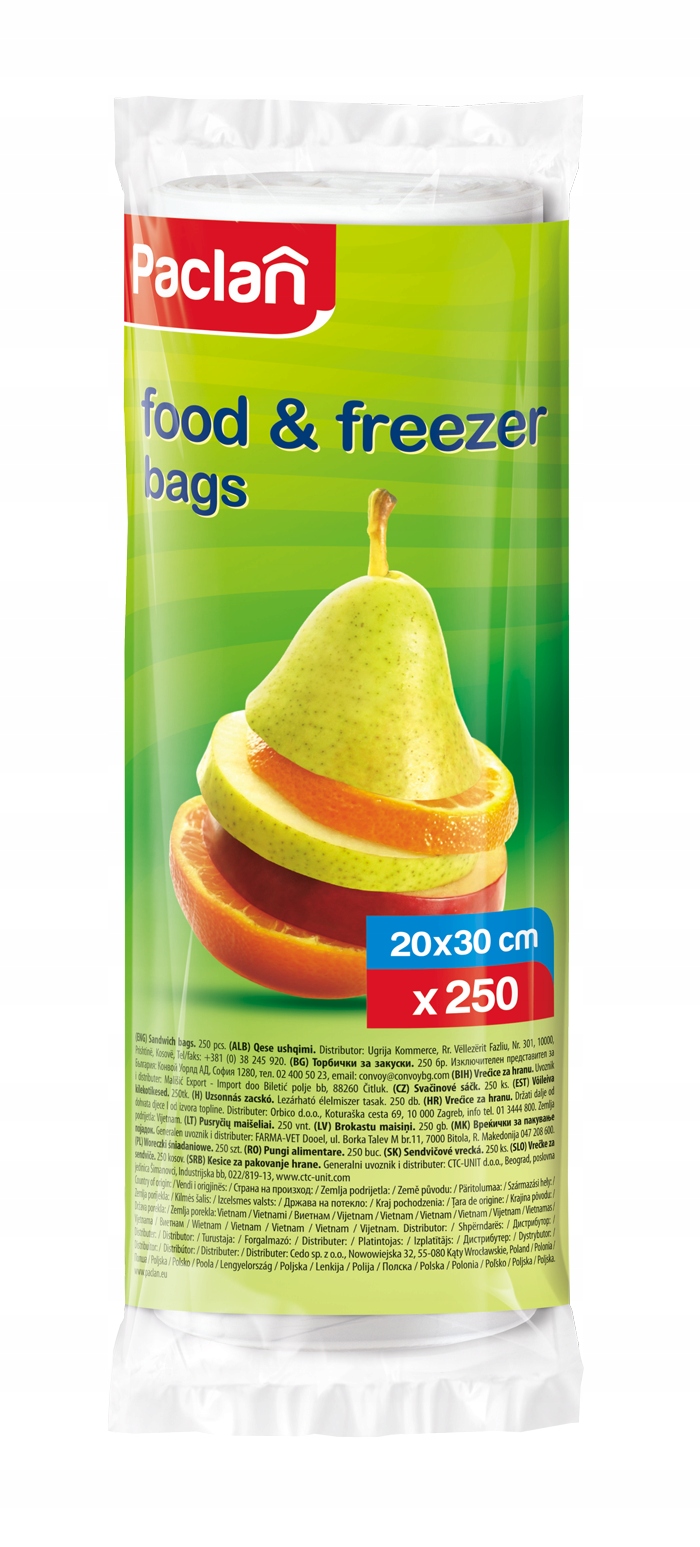 

Paclan Woreczki Do Żywności W Rolce 250 Szt. 20X30