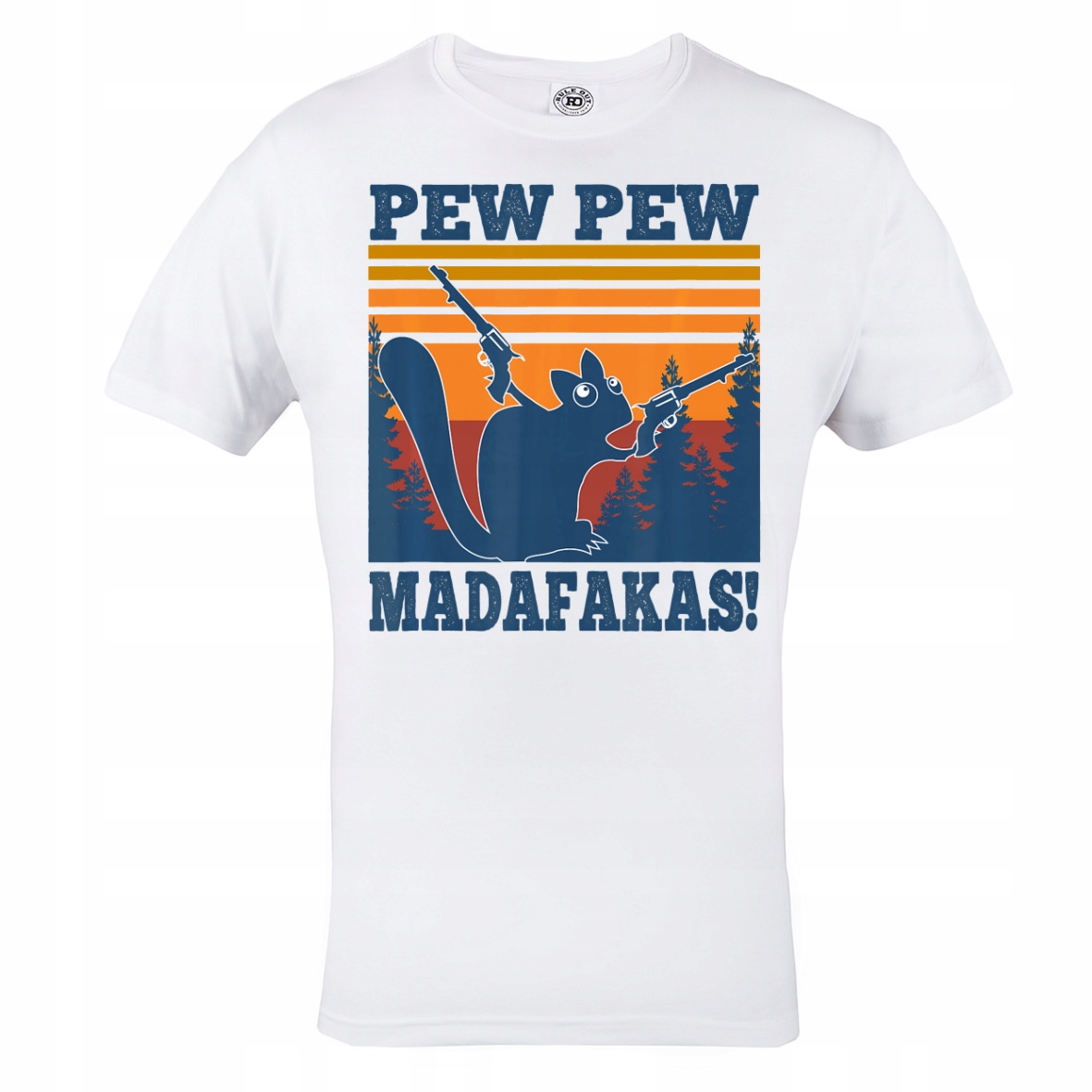 

Męska Koszulka Wiewiórka Buldog Pew Pew Madafakas