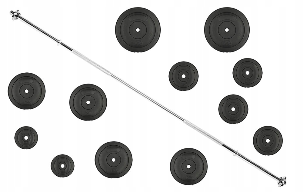 

Zestaw 60 kg gryf prosty 180 cm sztanga obciążenie