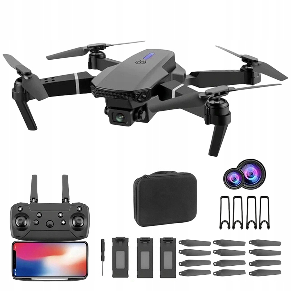 DRON LS-E525 4K KAMERY 3xDŁUGA ŻYWOTNOŚĆ BATERII