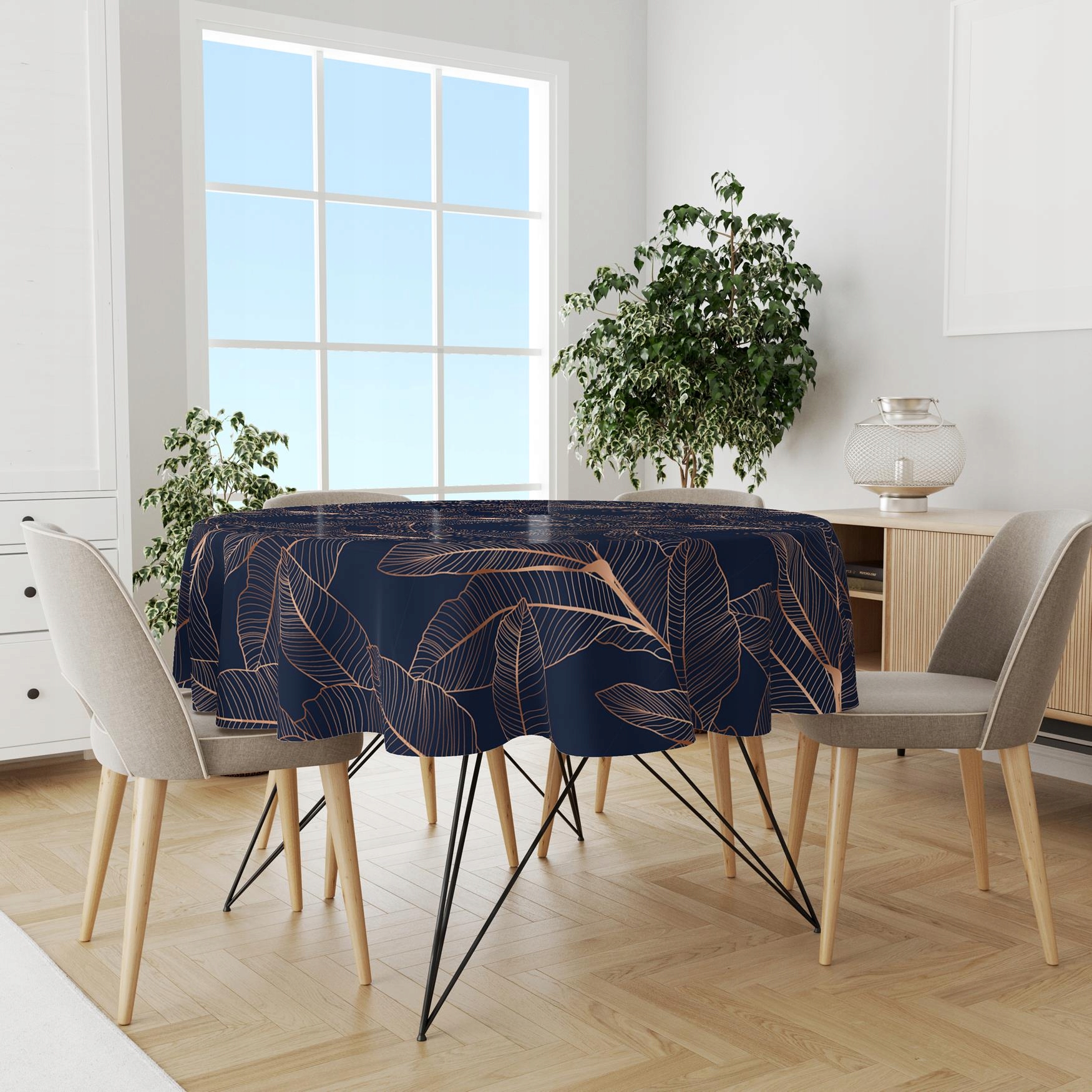 OBRUS OKRĄGŁY NA STÓŁ DEKORACYJNY 140 WZÓR KOŁO 075 Typ obrus