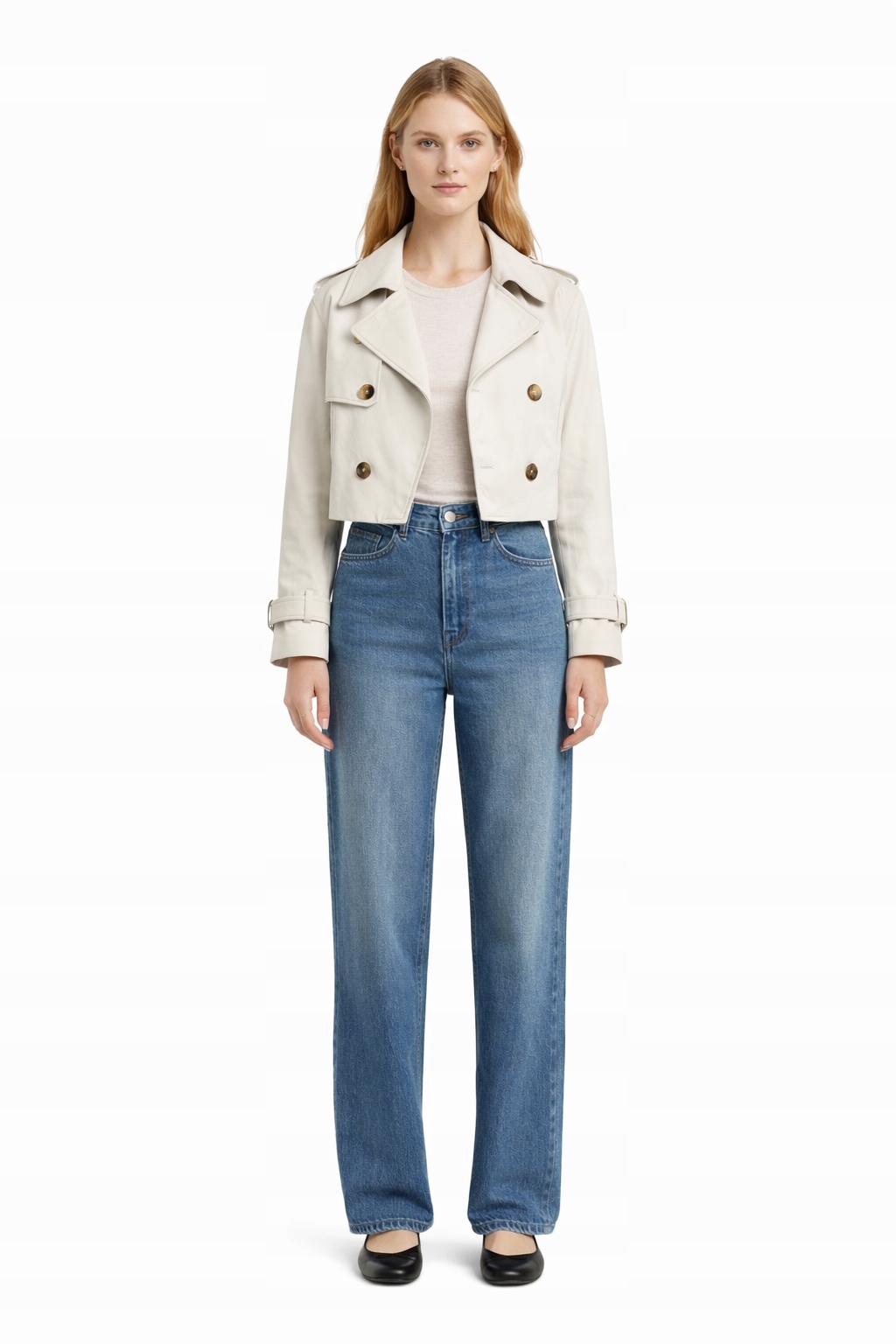 Krátká Bunda S Pagonovou Strukturou A Pásek M/L I4A